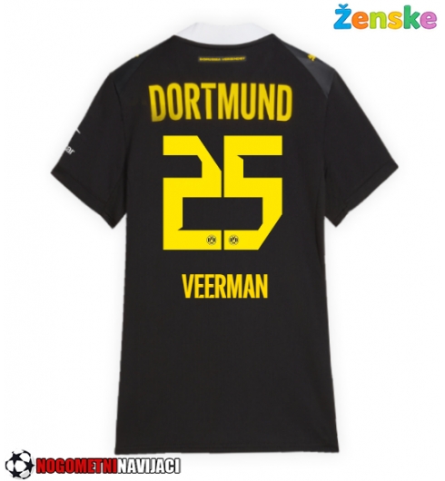 Ženske Nogometnih dresov Borussia Dortmund Joey Veerman #25 Gostujoči 2026-27 Kratki rokavi Ženske Nogometnih dresov Borussia Dortmund Joey Veerman #25 Gostujoči 2026-27 Kratki rokavi
